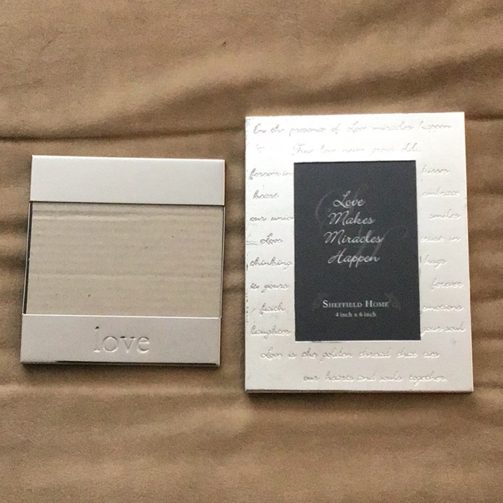 Set of Love Themed Mirror Photo Frames